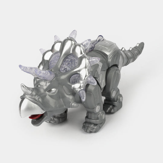 Electric Triceratops With Light & Sound For Kids