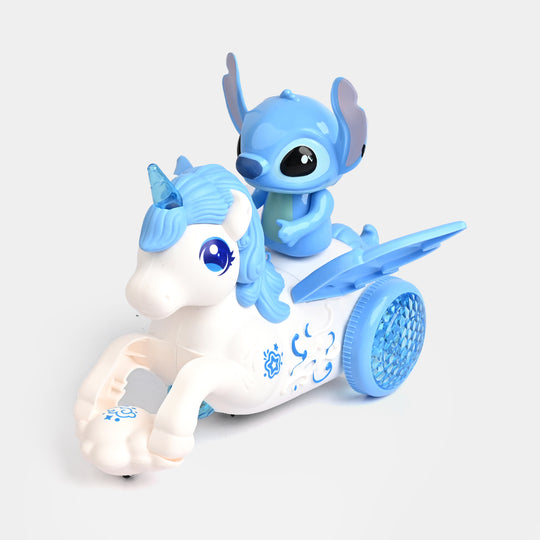 Electric Stunt Rotating Horse For Kids