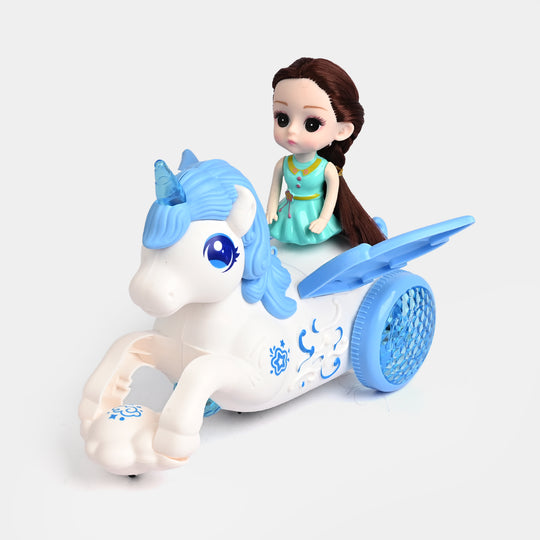 Electric Stunt Rotating Horse For Kids