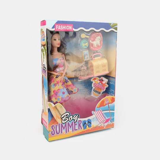 FASHION DOLL WITH MOVEABLE JOINT TOY FOR GIRLS