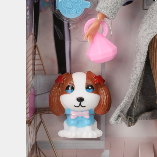 FASHION DOLL WITH MOVEABLE JOINT TOY FOR GIRLS