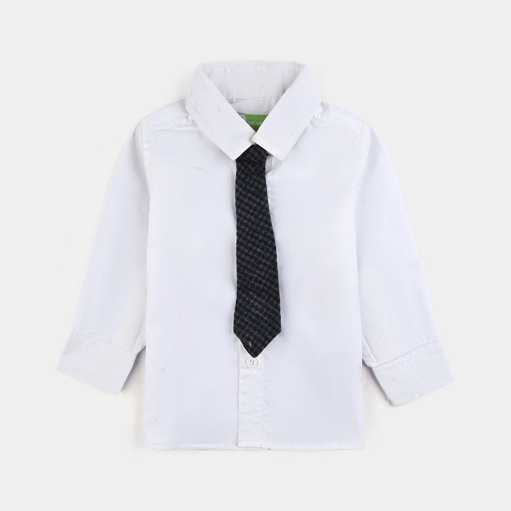Infant Boys Flannel 3PC Suit-Little Gentle-Navy/White