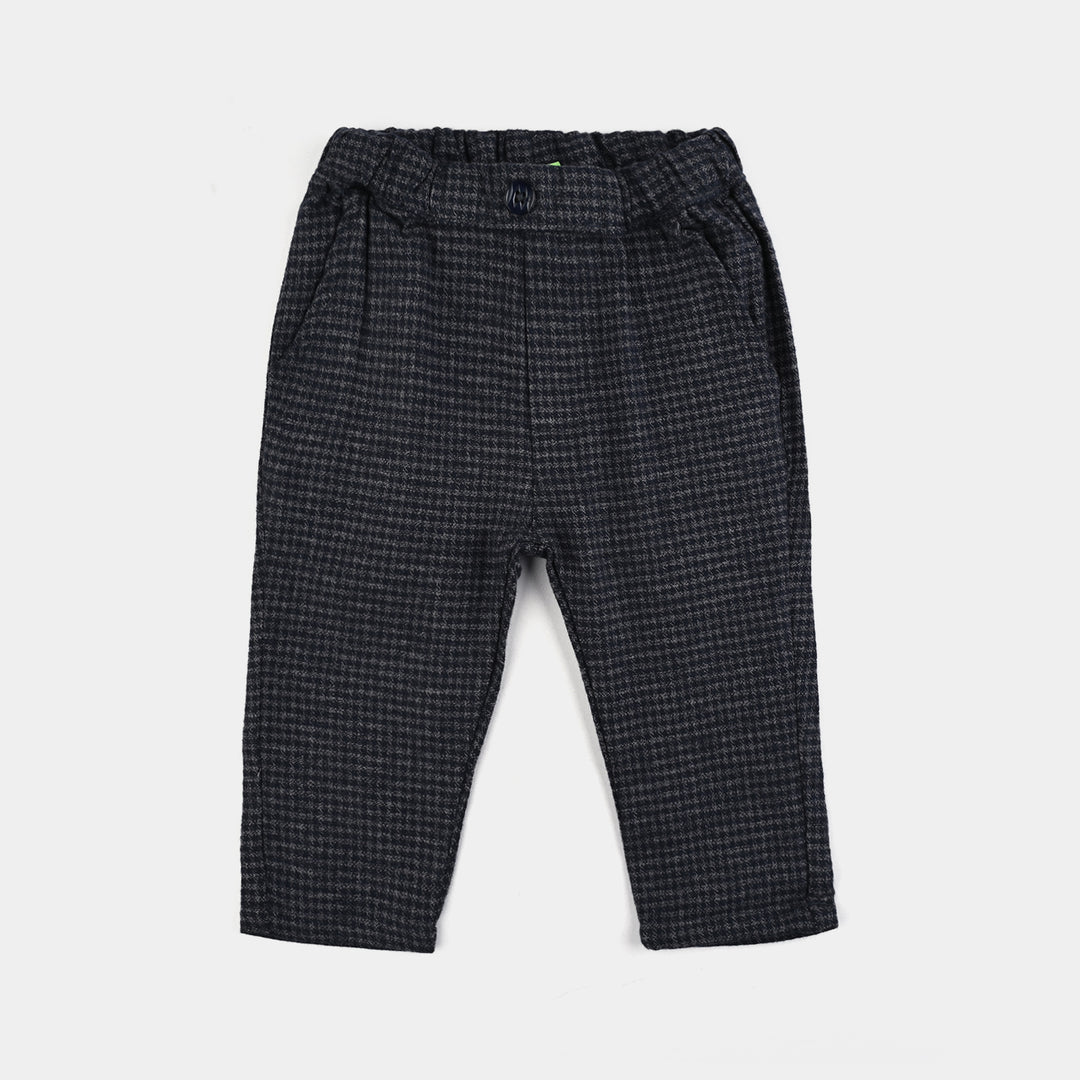 Infant Boys Flannel 3PC Suit-Little Gentle-Navy/White