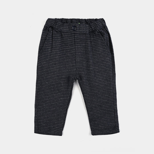 Infant Boys Flannel 3PC Suit-Little Gentle-Navy/White