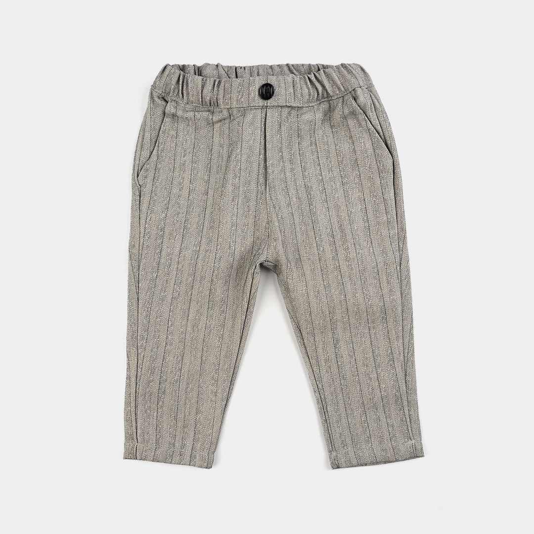 Infant Boys Yarn Dyed 3PC Suit-Mini Knot-Grey.Black