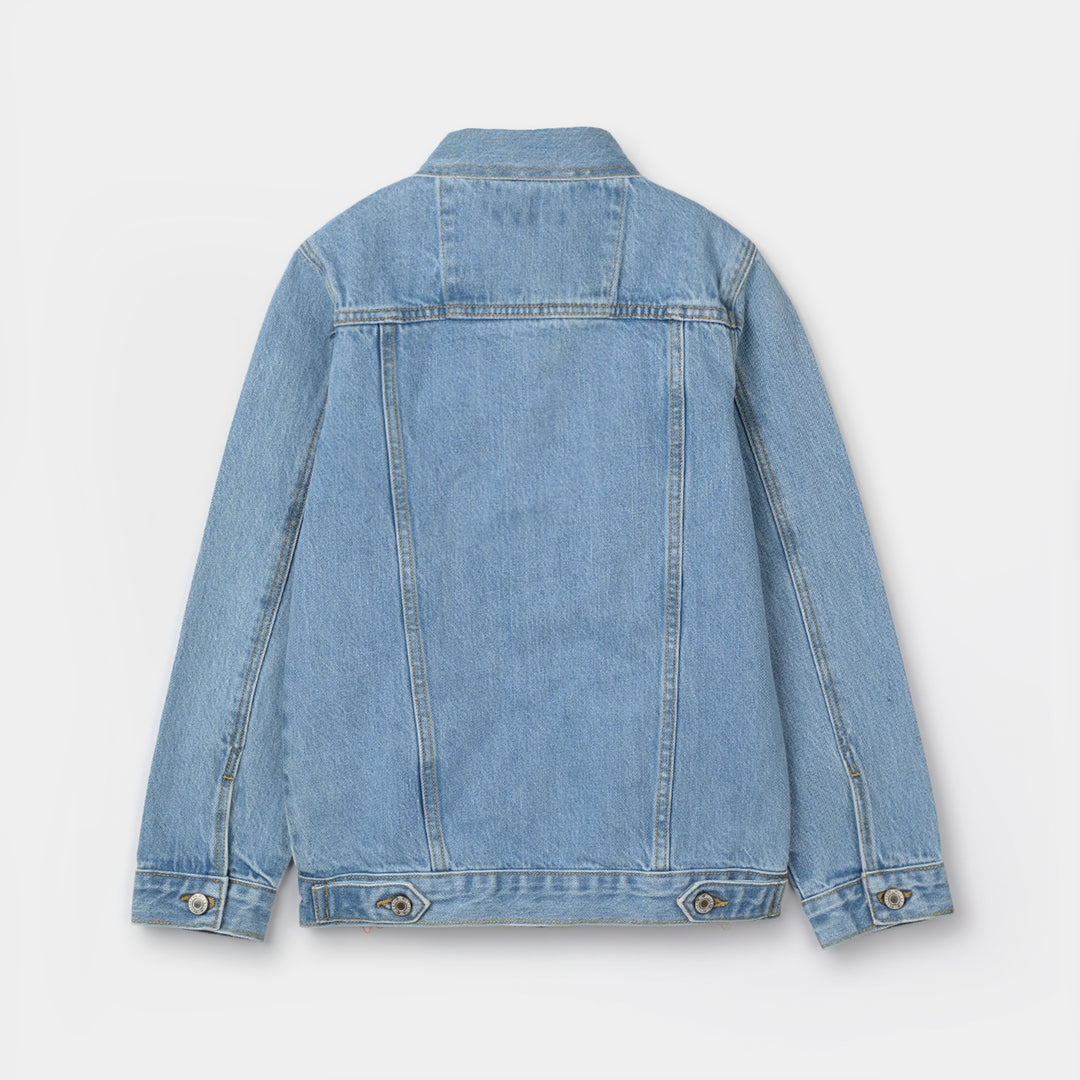 Boys Denim Stretch Woven Jacket Basic-Light Blue