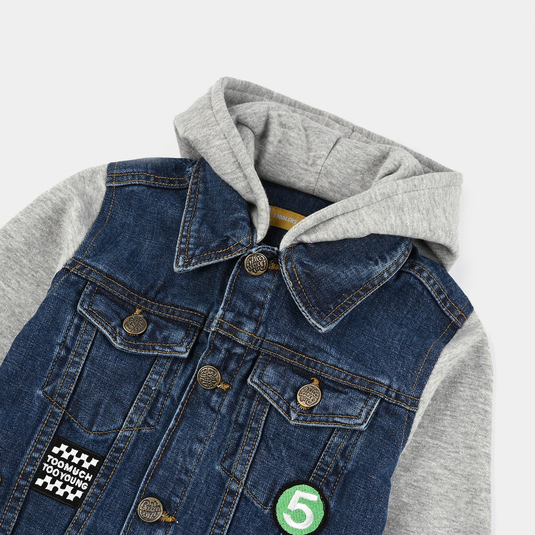 Boys Denim Stretch Woven Jacket Too Young-Blue
