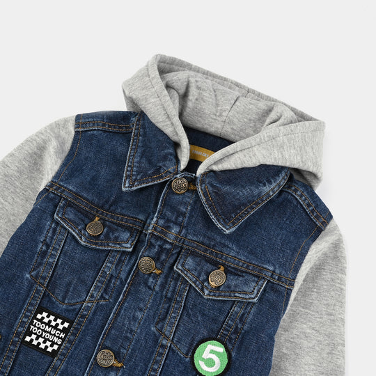 Boys Denim Stretch Woven Jacket Too Young-Blue