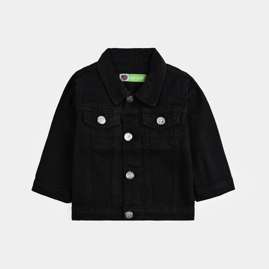 Infant Boys Denim Stretch Woven Jacket Basic-BLACK