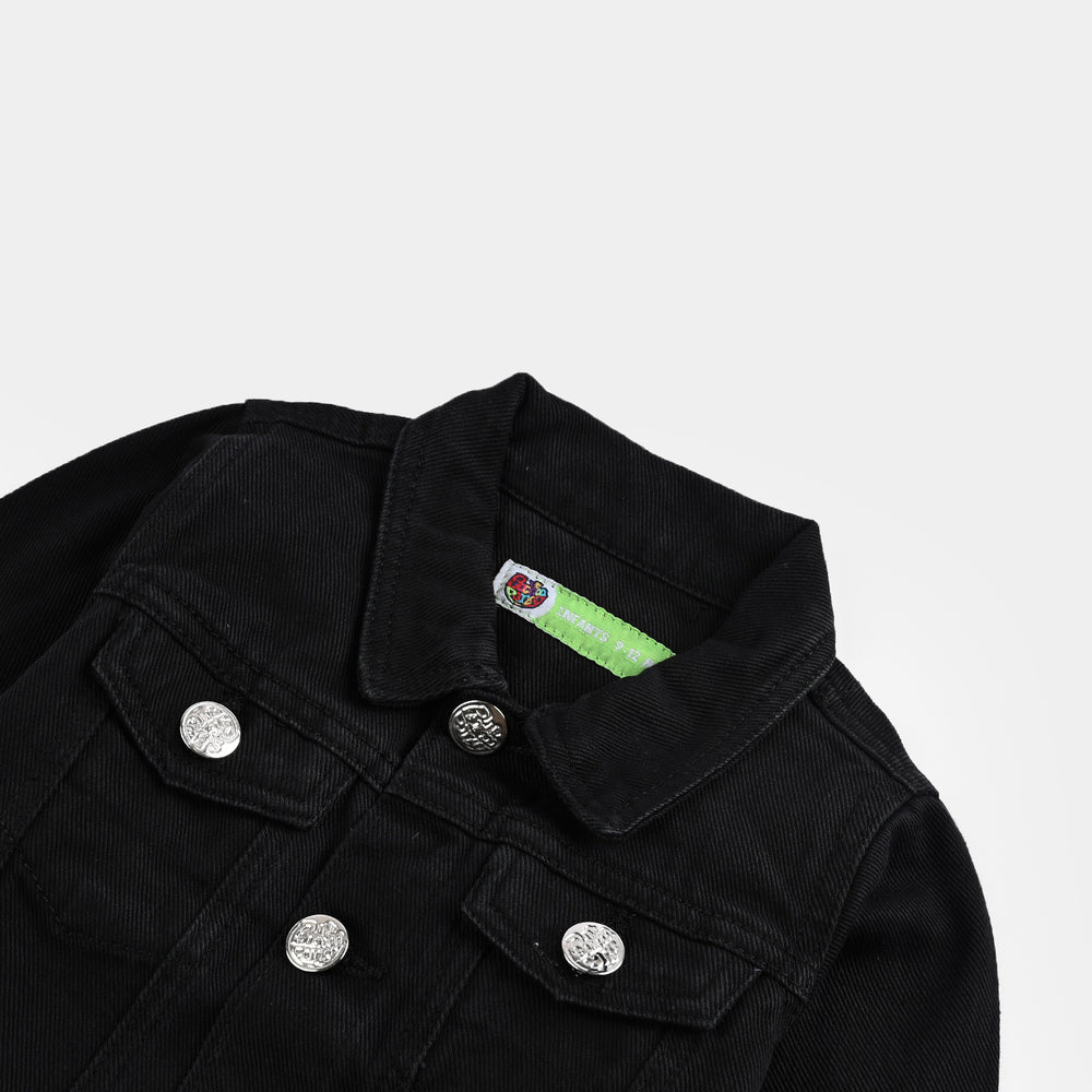 Infant Boys Denim Stretch Woven Jacket Basic-BLACK