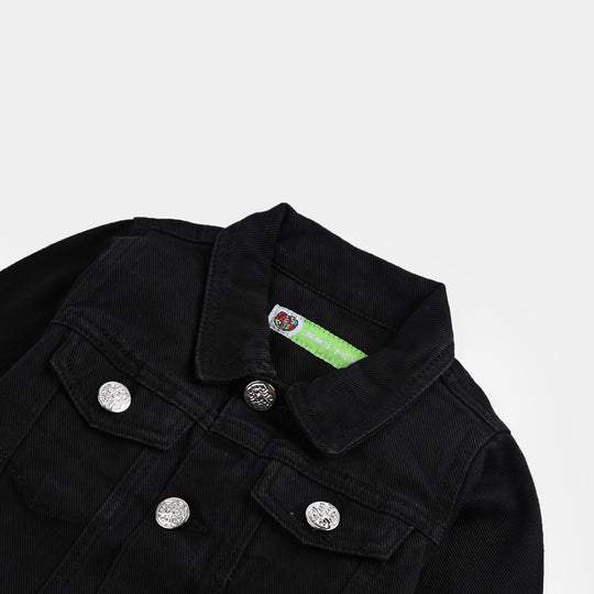 Infant Boys Denim Stretch Woven Jacket Basic-BLACK