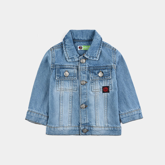 Infant Boys Denim Stretch Jacket Cool Dude-Mid Blue