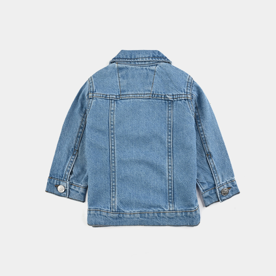 Infant Boys Denim Stretch Jacket Cool Dude-Mid Blue