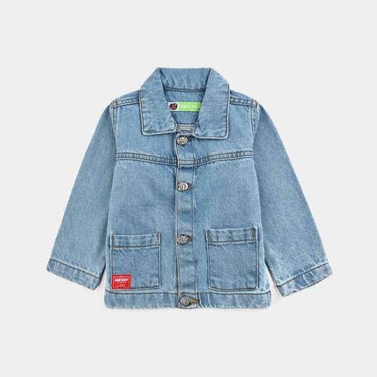 Infant Boys Denim Stretch Woven Jacket-LT.Blue