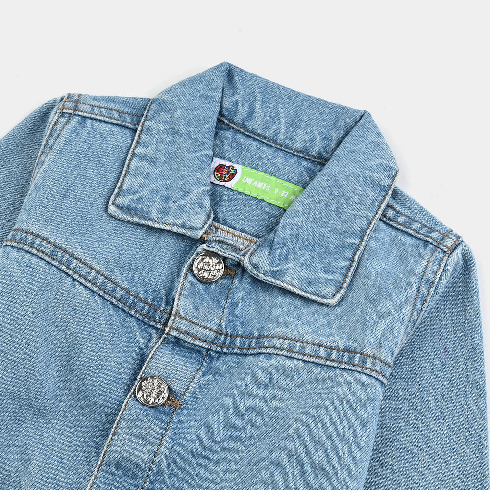 Infant Boys Denim Stretch Woven Jacket-LT.Blue