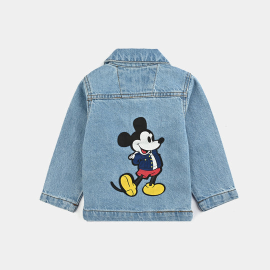 Infant Boys Denim Stretch Woven Jacket-LT.Blue