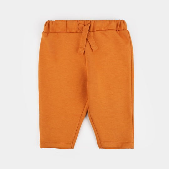 Infant Boys Cotton Interlock Suit Little champ-BROWN