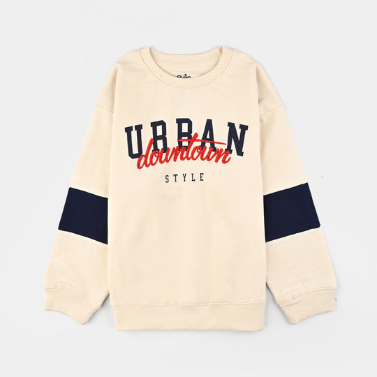 Teens Boys Jersey/Terry Sweatshirt Urban-Off-white