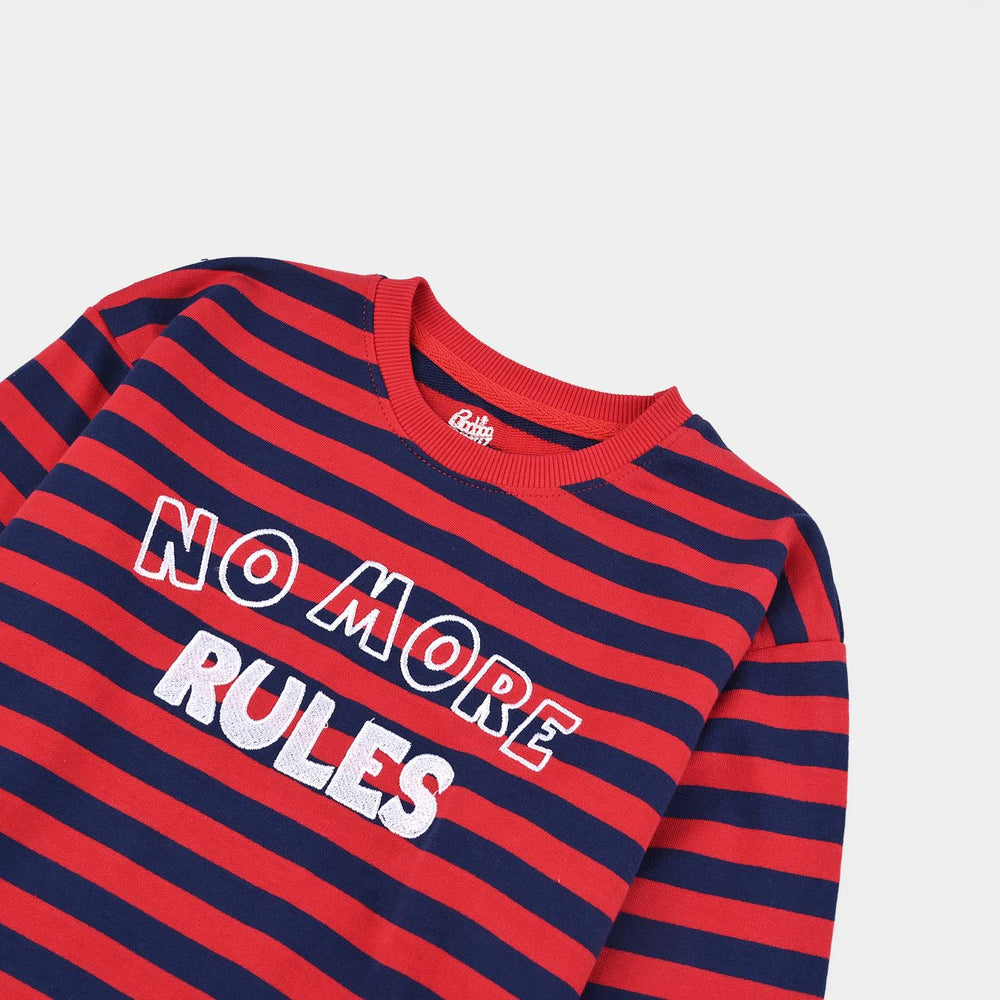 Boys Jersey/Terry Sweatshirt No More Rules-RED