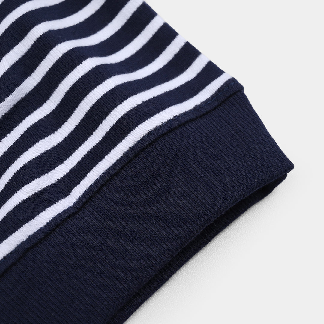 Infant Boys Jersey/Terry Sweatshirt - Navy