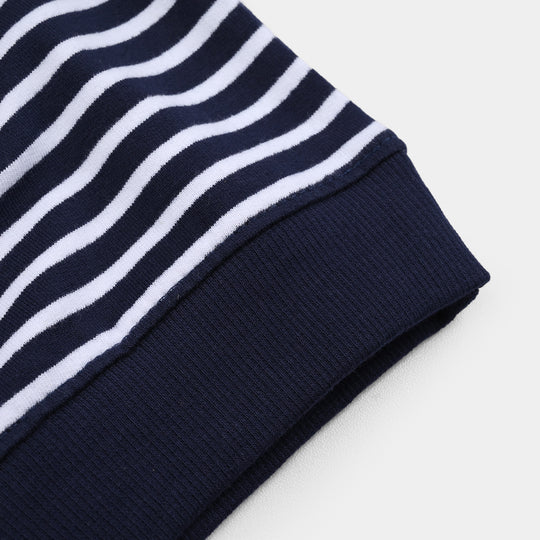 Infant Boys Jersey/Terry Sweatshirt - Navy