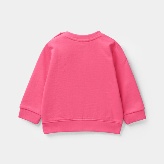 Infant Girls Jersey/Terry Sweatshirt Awesome-Pink