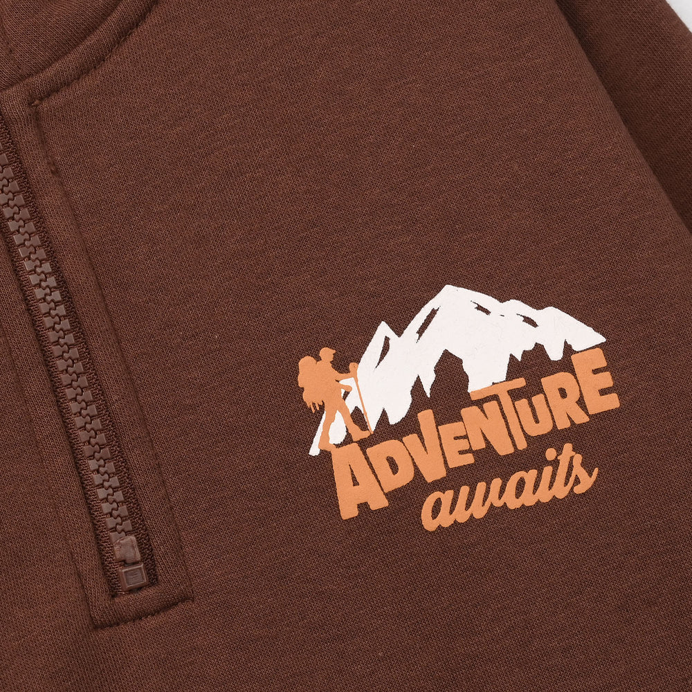 Boys Fleece Mock Sweatshirt Adventure