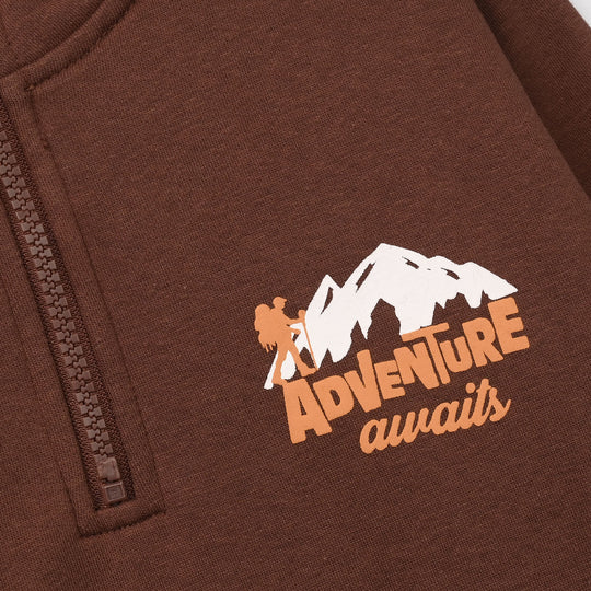 Boys Fleece Mock Sweatshirt Adventure