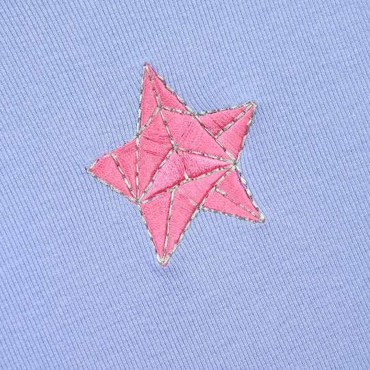 Girls Rib Sweatshirt Star - Lavender