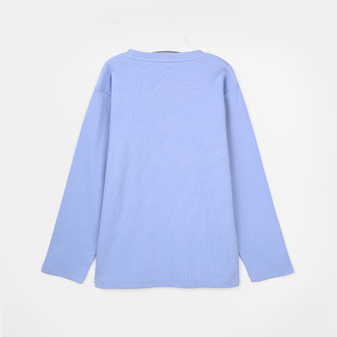 Girls Rib Sweatshirt Star - Lavender