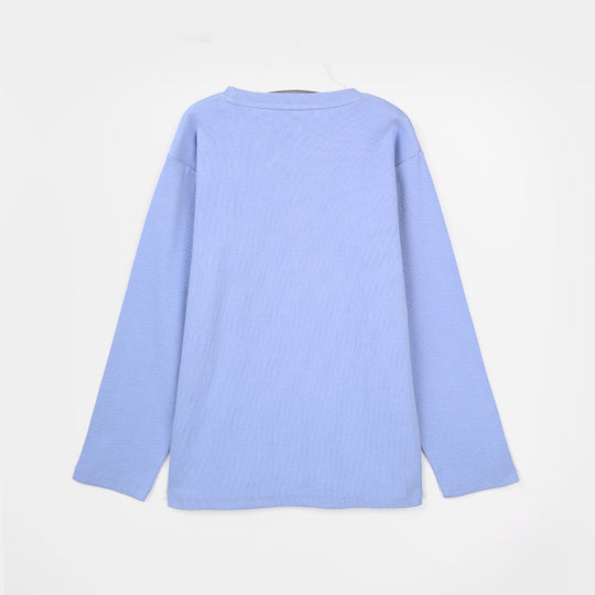 Girls Rib Sweatshirt Star - Lavender