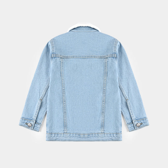 Girls Denim Stretch Jacket Just Have Fun-LT.Blue