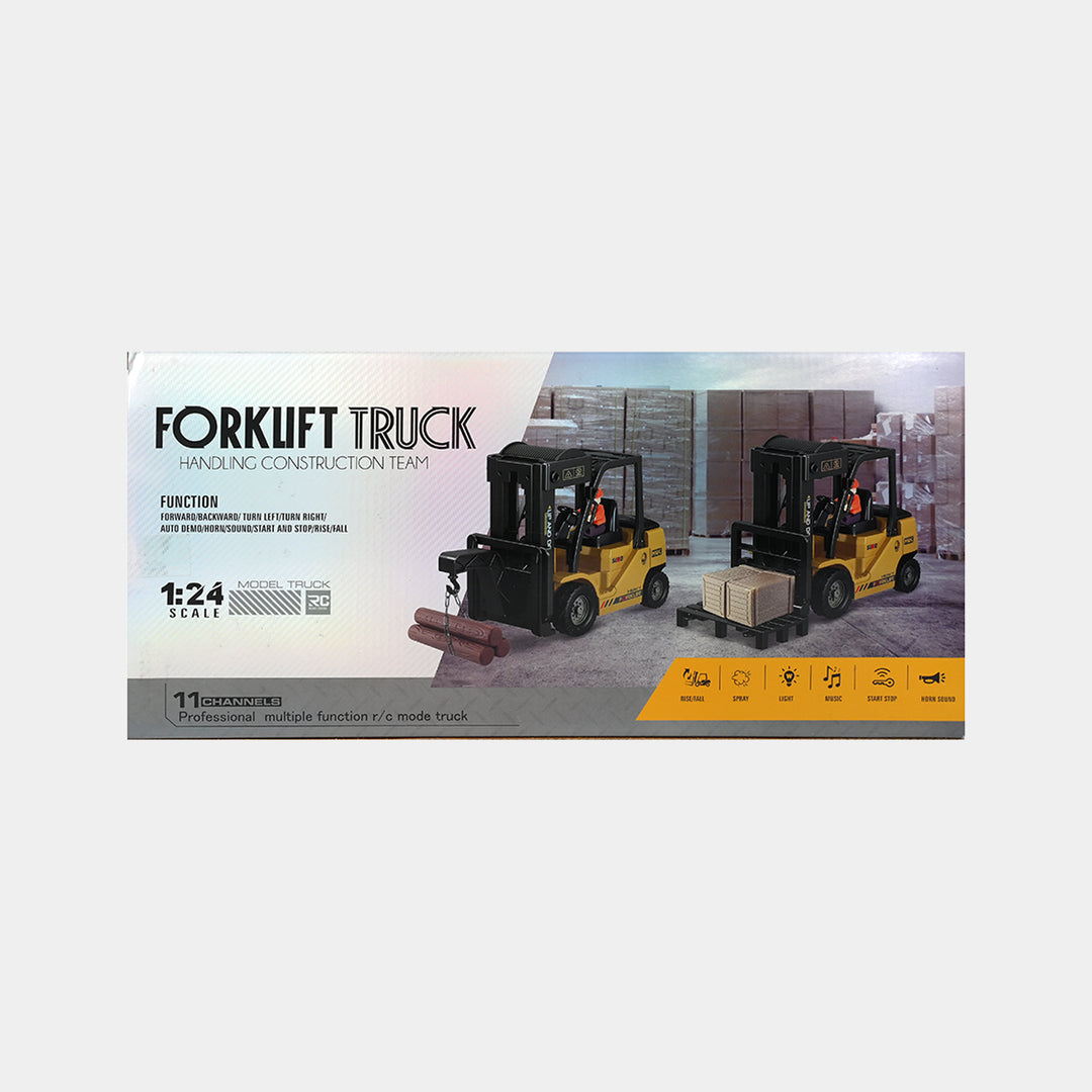 Remote Control Forklift Crane Toy with Light & Sound for Kids
