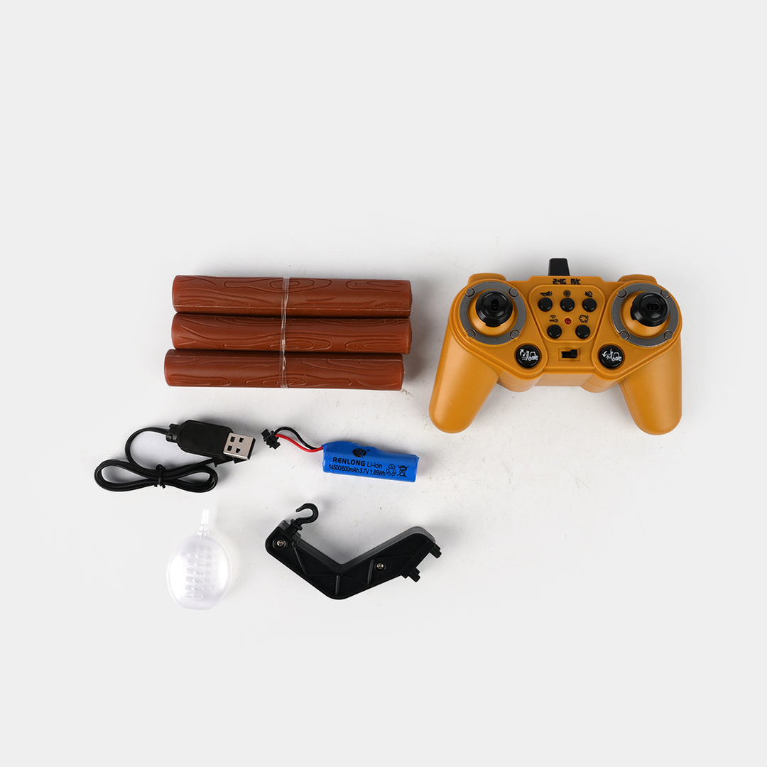 Remote Control Forklift Crane Toy with Light & Sound for Kids