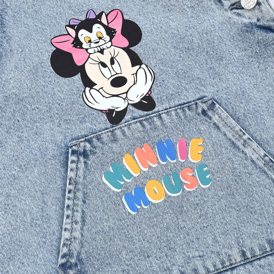 Girls Denim Stretch Over All -BLUE