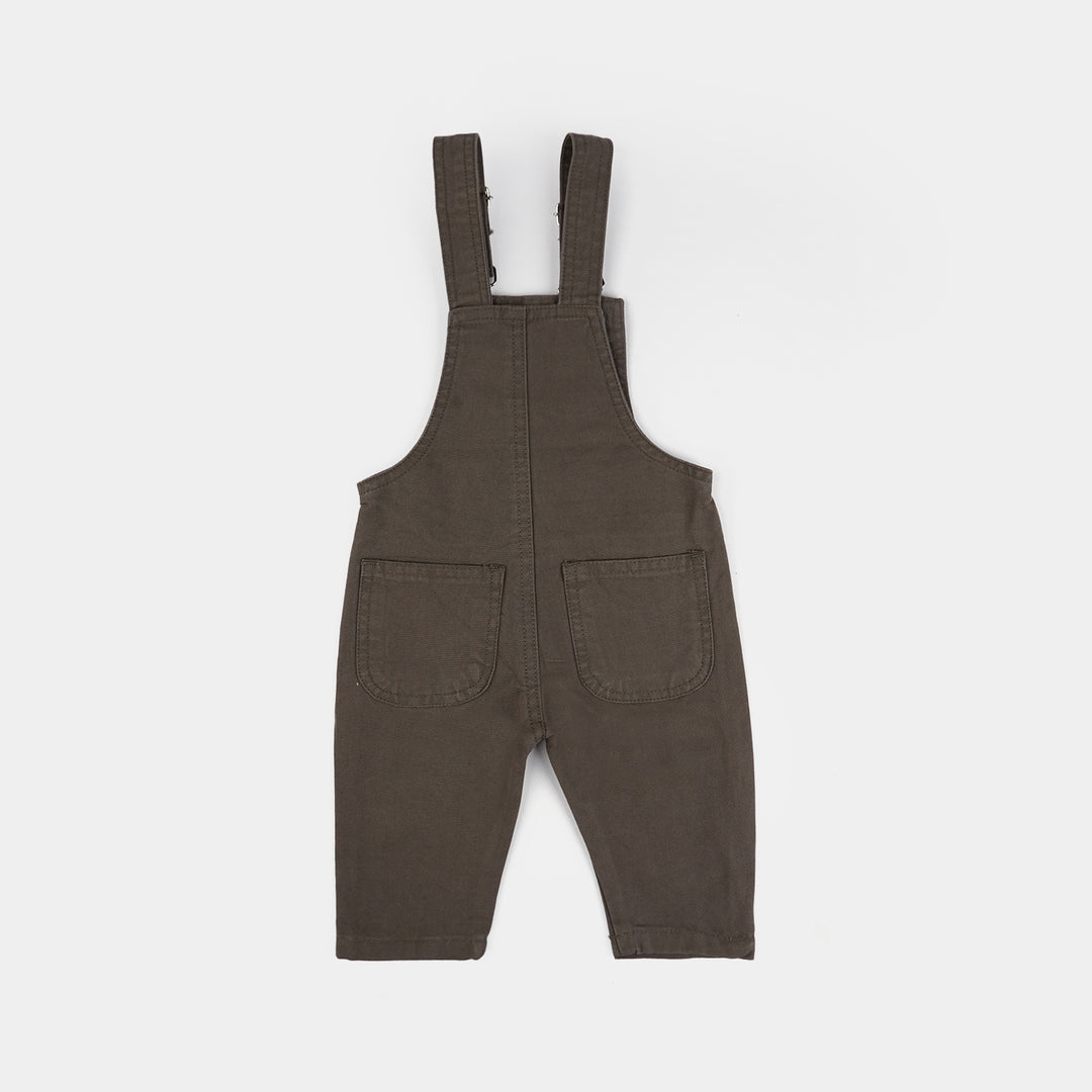 Infant Boys Cotton Twill Dangri Lets Fly-GREEN