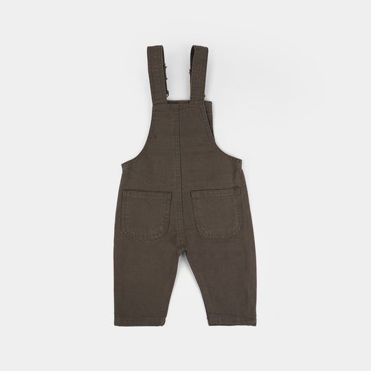 Infant Boys Cotton Twill Dangri Lets Fly-GREEN