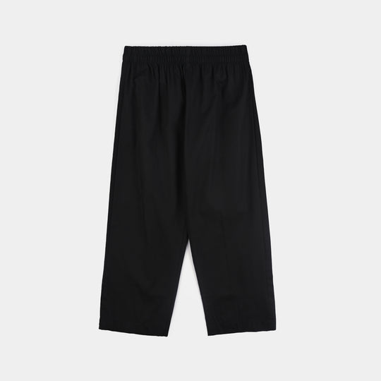 Boys Cotton Poplin Kurta Pajama (Black Studs)-BLACK