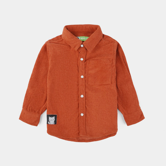 Infant Boys Corduroy Shirt (Great)-Rust