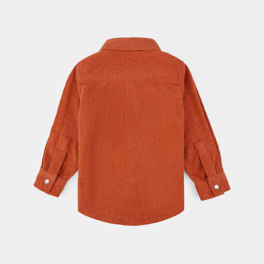 Infant Boys Corduroy Shirt (Great)-Rust