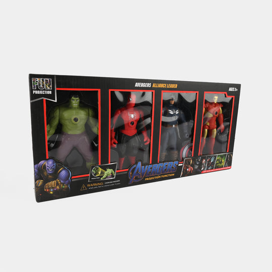 Action Figures Set with Light Projection