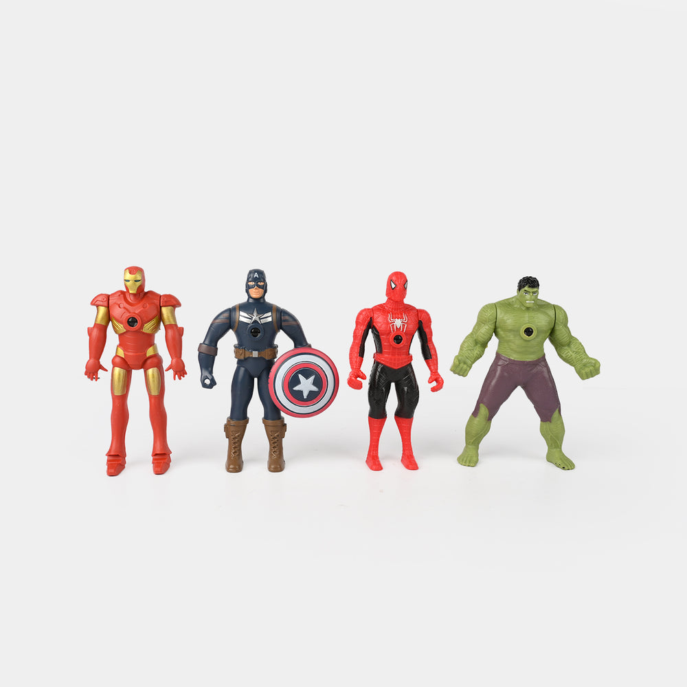 Action Figures Set with Light Projection