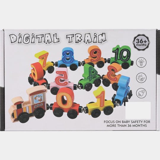 Wooden Magnetic Number Digital Train for Kids