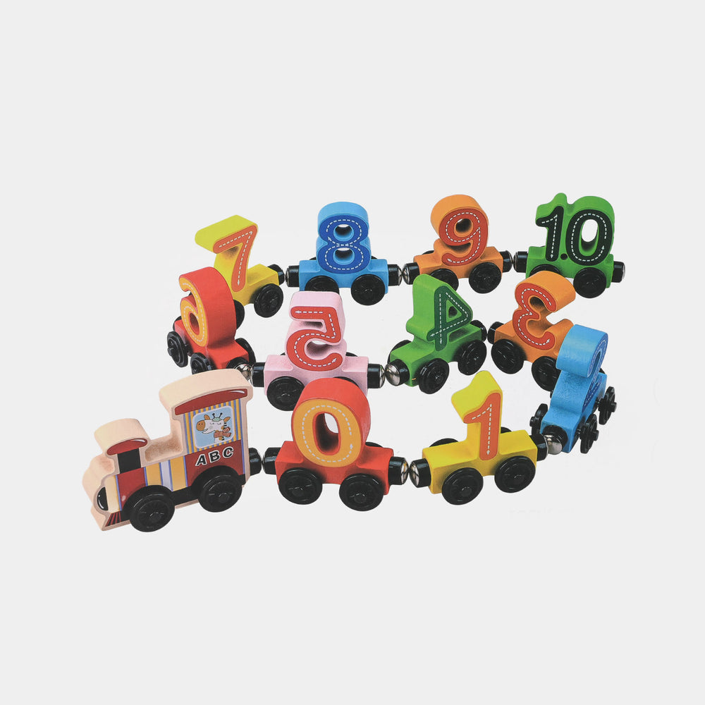 Wooden Magnetic Number Digital Train for Kids