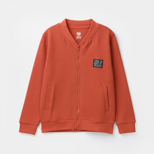 Boys Ottoman Bomber Jacket How It Work-Orange