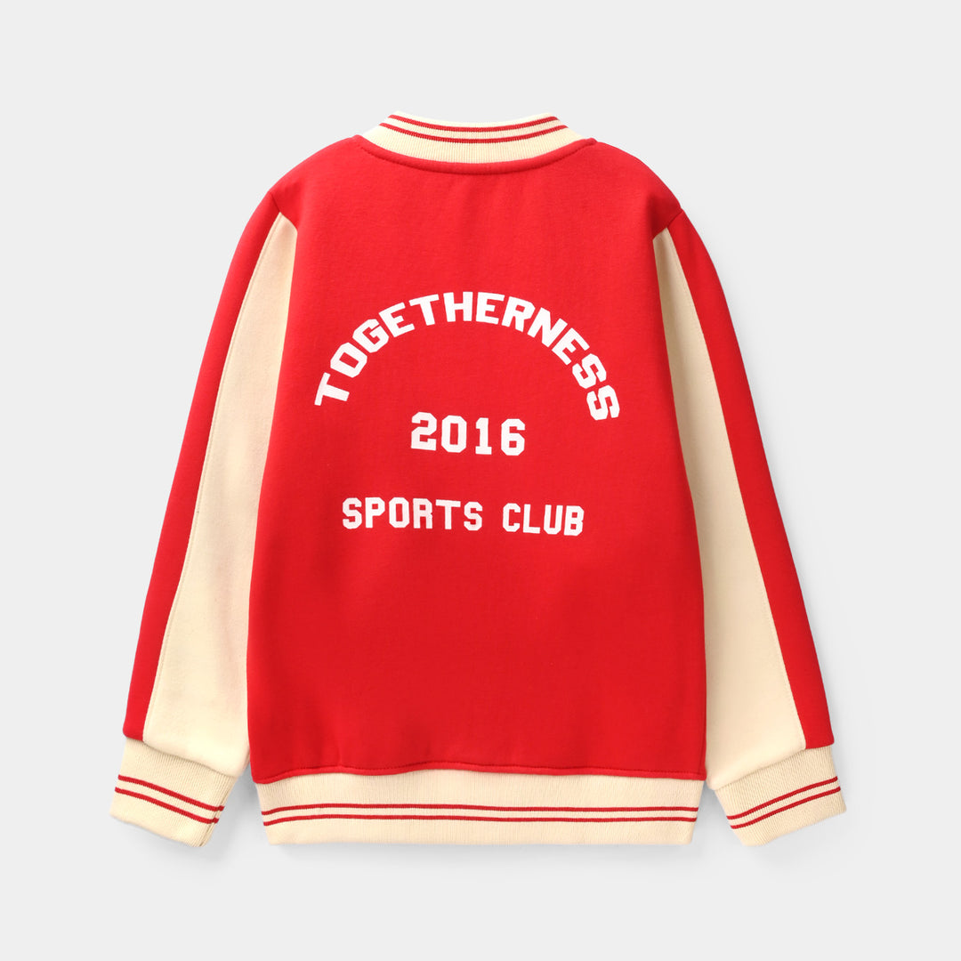 Boys Fleece Bomber Jacket NY-Red