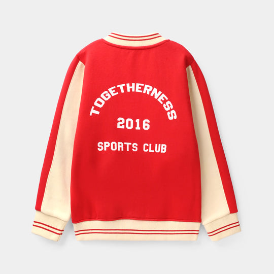 Boys Fleece Bomber Jacket NY-Red