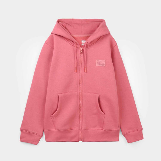 Girls Fleece Knitted Jacket Basic