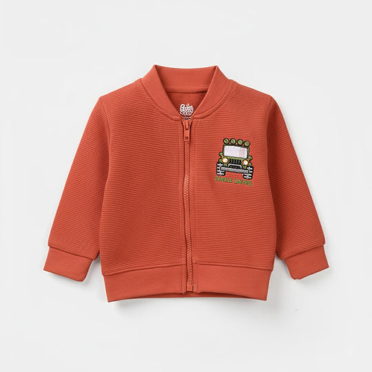 Infant Boys Ottoman Bomber Jacket - Orange