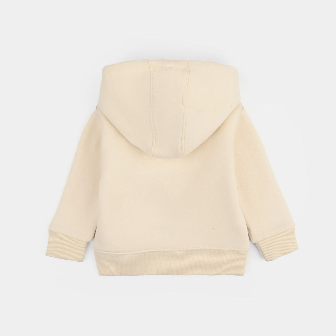 Infant Girls Fleece Knitted Jacket Basic-Wood Ash